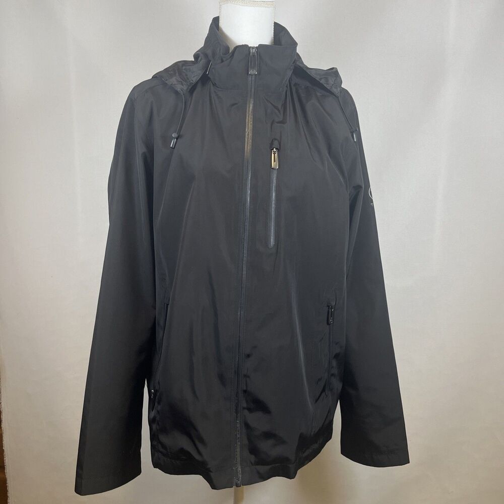 Tumi Black Rain Jacket Windbreaker Tech By Tumi Women Size M